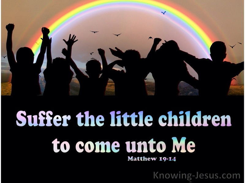 Matthew 19:14 Suffer Little Children To Come Unto Me (pink)